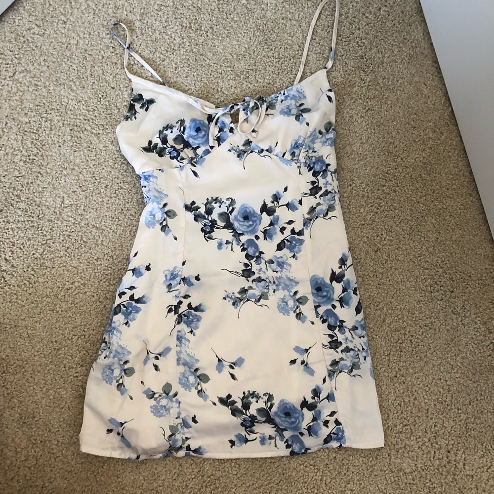Floral Satin Mini Dress
